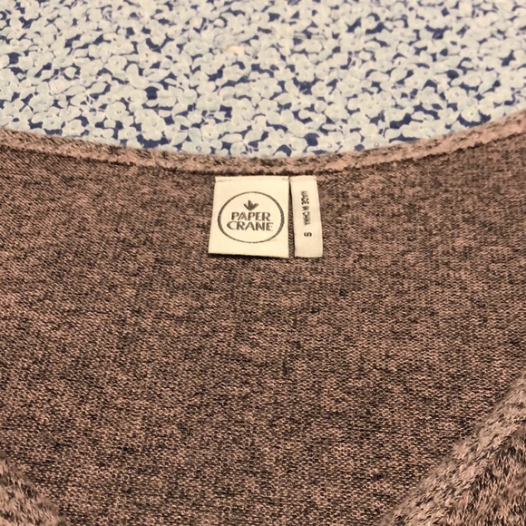 Paper Crane Pink and Gray Marbled Lightweight Sweater Size: S - Picture 4 of 5